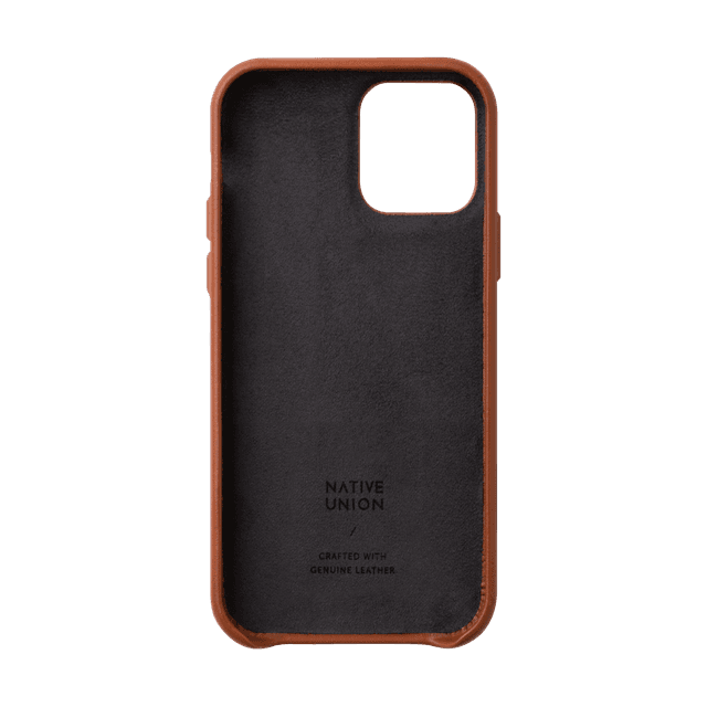 Native Union CLIC CARD Apple iPhone 12 / 12 Pro - Crafted w/ Italian Leather, Holds Up to 2x Cards, Drop-Proof Slim Cover, Wireless & MagSafe Charging Compatible (Tan) - SW1hZ2U6MzYyMjQw