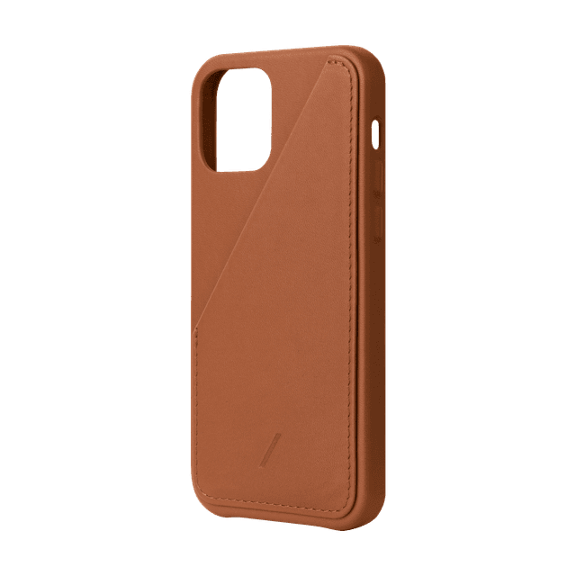 Native Union CLIC CARD Apple iPhone 12 / 12 Pro - Crafted w/ Italian Leather, Holds Up to 2x Cards, Drop-Proof Slim Cover, Wireless & MagSafe Charging Compatible (Tan) - SW1hZ2U6MzYyMjQy