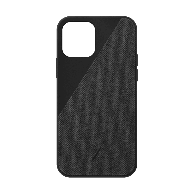 Native Union CLIC CANVAS Apple iPhone 12 Mini Case - Handcrafted Fabric, Drop-Proof Slim Cover, Wireless & MagSafe Charging Compatible (Black) - SW1hZ2U6MzYyMjYx