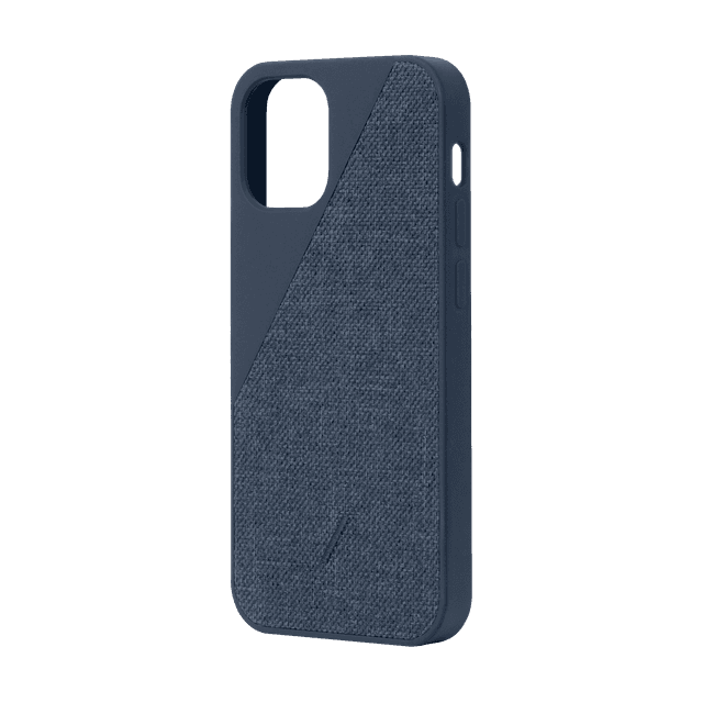 Native Union CLIC CANVAS Apple iPhone 12 Mini Case - Handcrafted Fabric, Drop-Proof Slim Cover, Wireless & MagSafe Charging Compatible (Indigo) - SW1hZ2U6MzYyMjcy