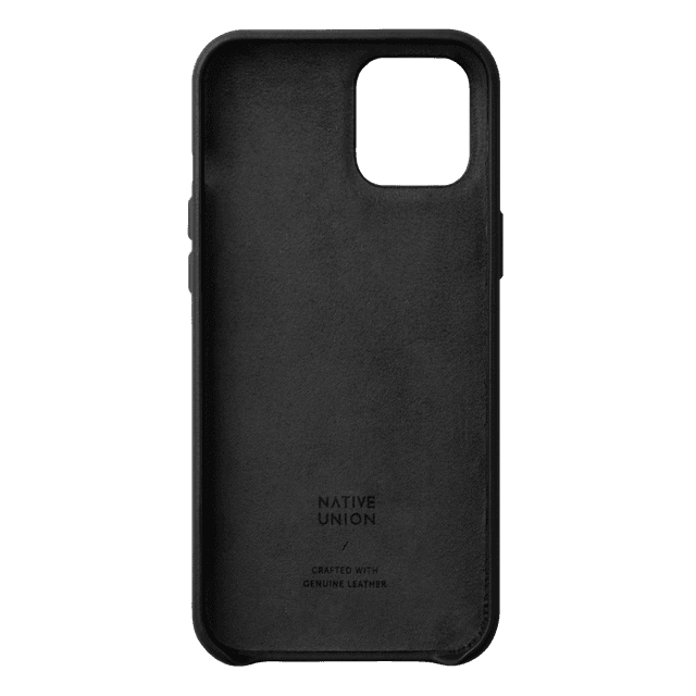 Native Union CLIC CLASSIC Apple iPhone 12 Pro Max Case - Crafted w/ Italian Leather, Drop-Proof Slim Cover, Wireless & MagSafe Charging Compatible (Black)