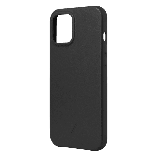 Native Union CLIC CLASSIC Apple iPhone 12 Pro Max Case - Crafted w/ Italian Leather, Drop-Proof Slim Cover, Wireless & MagSafe Charging Compatible (Black)