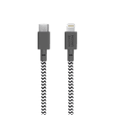 Native Union NIGHT USB-C to LIGHTNING Cable 10Ft - Braided Nylon PD Cable, w/ Weighted Knot, for Apple iPhone 12/Pro/Max, 11/Pro/Max, XS/XR/X/Max, 8/8 Plus, iPad/iPad Air - Zebra