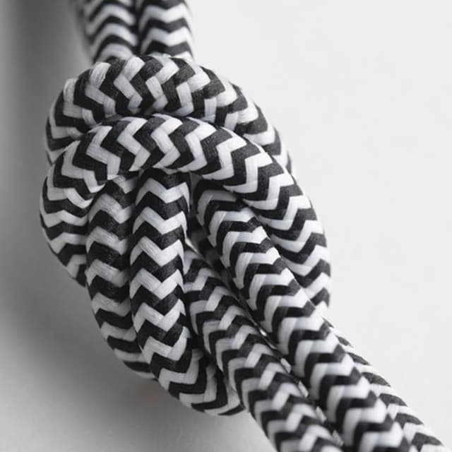 Native Union NIGHT USB-C to LIGHTNING Cable 10Ft - Braided Nylon PD Cable, w/ Weighted Knot, for Apple iPhone 12/Pro/Max, 11/Pro/Max, XS/XR/X/Max, 8/8 Plus, iPad/iPad Air - Zebra