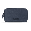 Native Union STOW TRAVEL V2 Organizer - Water Resistant Travel Pouch w/ Quick Access Front Pocket, Crafted with Durable Canvas – Stores Cables, Chargers, AirPods & More - Indigo - SW1hZ2U6MzYyMzk3