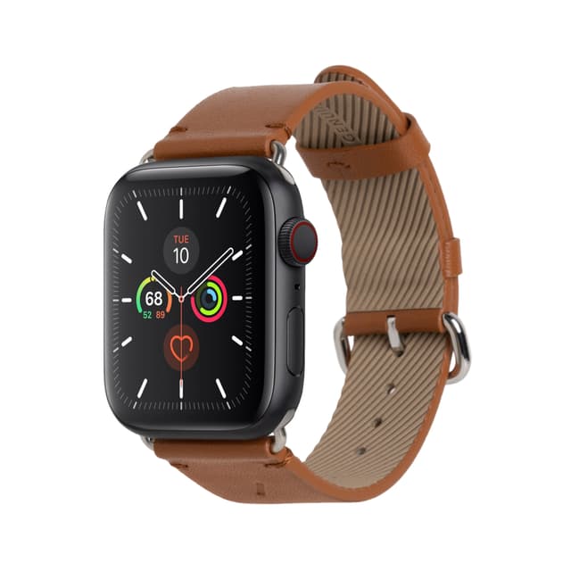 Native Union Classic Strap for Apple Watch 42/44mm – Genuine Italian Nappa Leather, Stainless Steel Hardware w/ Soft Nubuck Leather Backing, for Apple Watch SE/6/5/4/3/2/1 - Tan