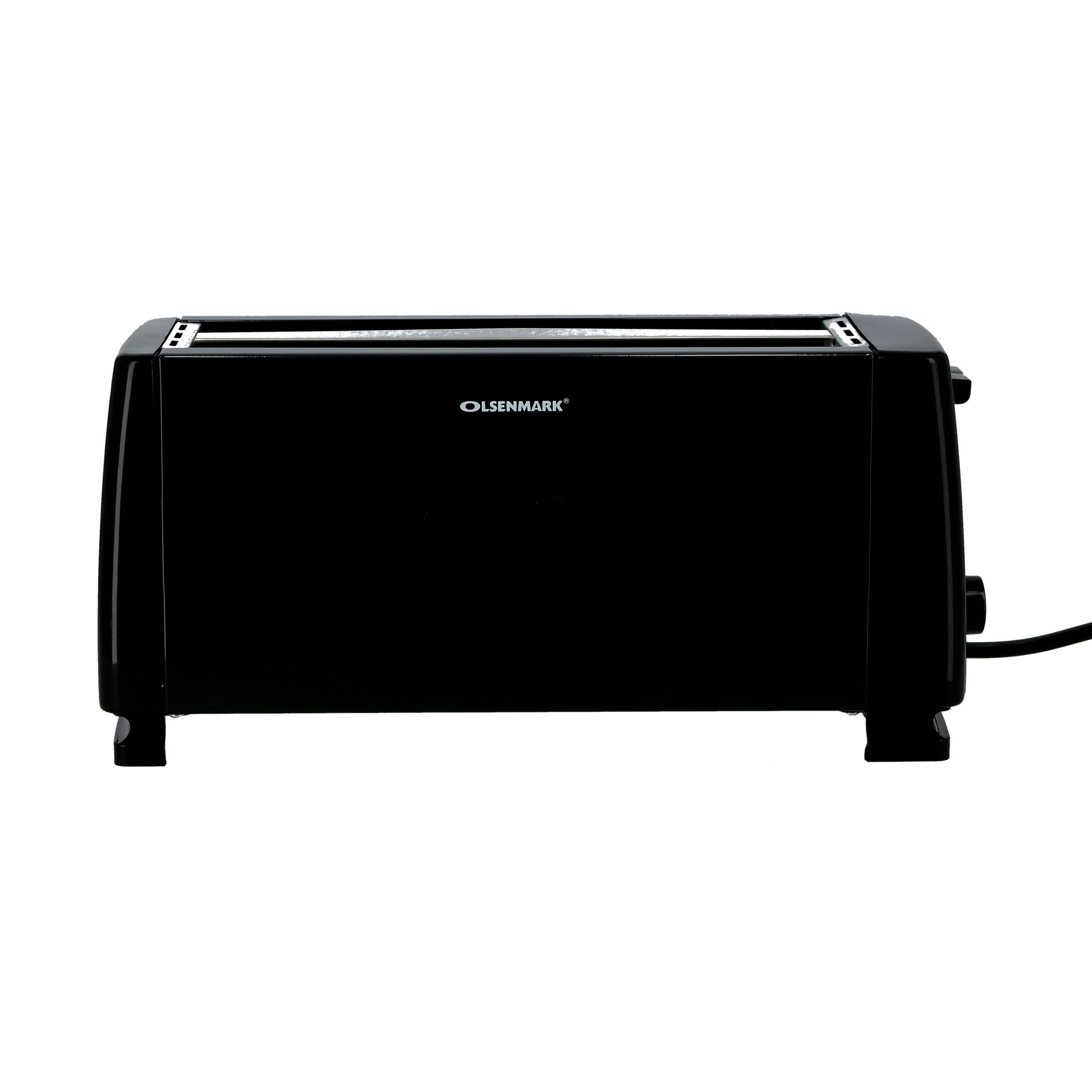 Olsenmark 1300W Bread Toaster, 4 Slice Pop-Up Toaster With Removable Crumb Collection Tray