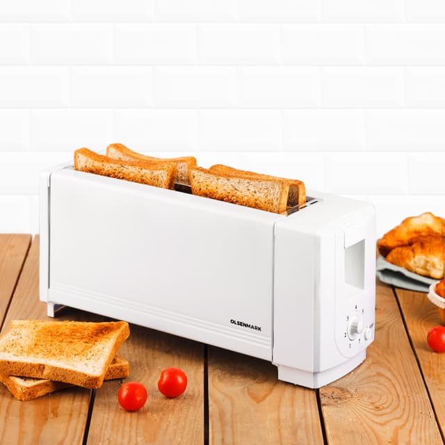 توستر بسعة أربع شرائح 1300 واط 4Slice Bread Toaster, Automatic Pop-Up - Olsenmark - 183414