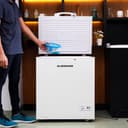 Olsenmark Chest Freezer 170L - Portable Refrigerator, Adjustable Thermostat Knob, Compact Refrigerator | Ideal for Retailers, Home, Medical, Restaurants & More