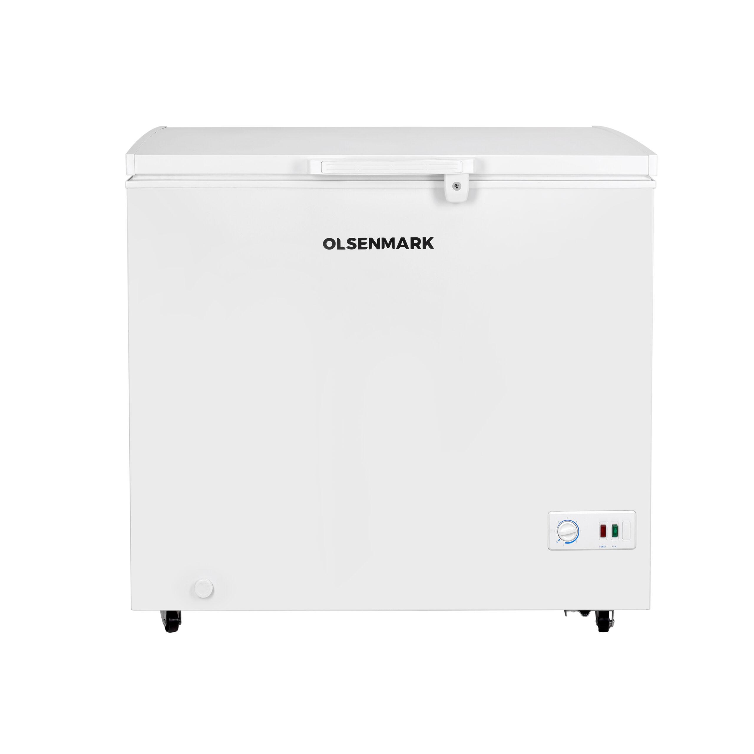 Olsenmark Chest Freezer With Lock And Key, OMCF5006 | Portable Refrigerator, Adjustable Thermostat Knob, Compact Refrigerator | Ideal For Retailers, Home, Medical, Restaurants & More