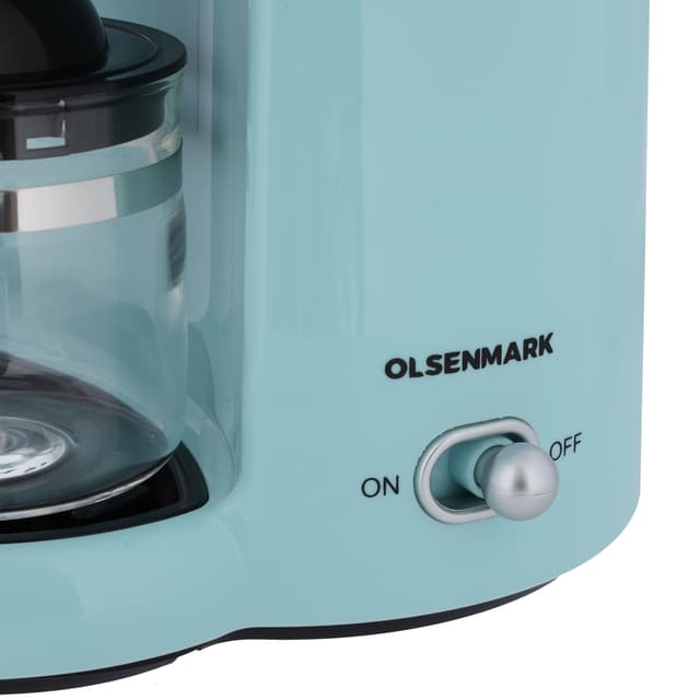 مكينة اسبريسو 800 واط فيروزي Olsenmark Cappuccino Maker, Removable Drip Tray - 188063