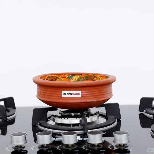 قدر فخار للطبخ Traditnl Cokwr Fishcury PotFlat 19cm من Olsenmark