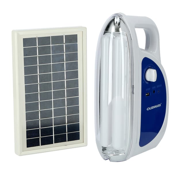 كشاف محمول قابل لإعادة الشحن بقوة 18 واط Rechargeable Led Emergency Lantern With Solar Panel - Olsenmark - 178909