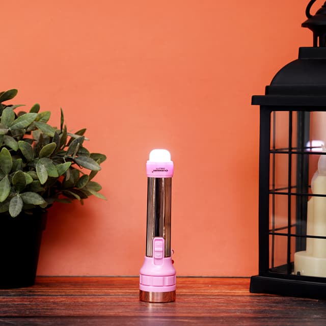 Olsenmark Rechargeable Led Emergency Light - Two Light Source - Li-Ion Battery - Portable - Lightweight