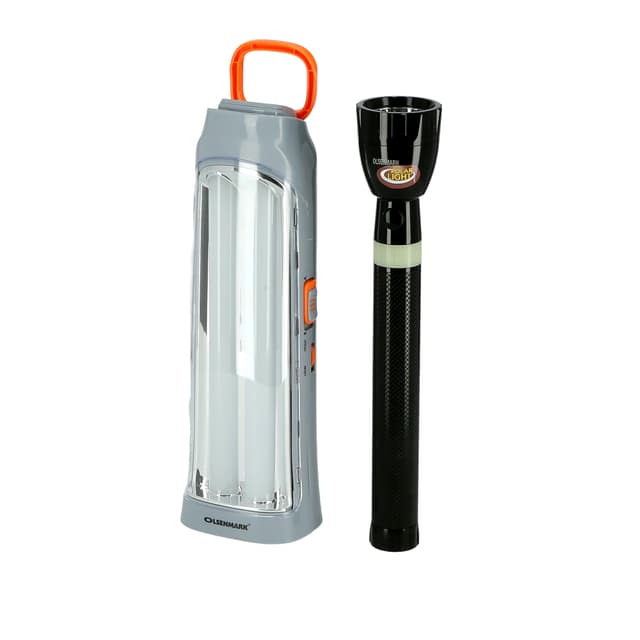 Olsenmark Rechargeable Led Emergency & Flashlight, 2 In 1 - Lantern: 44Pcs Smd Light, 4V 3000Mah