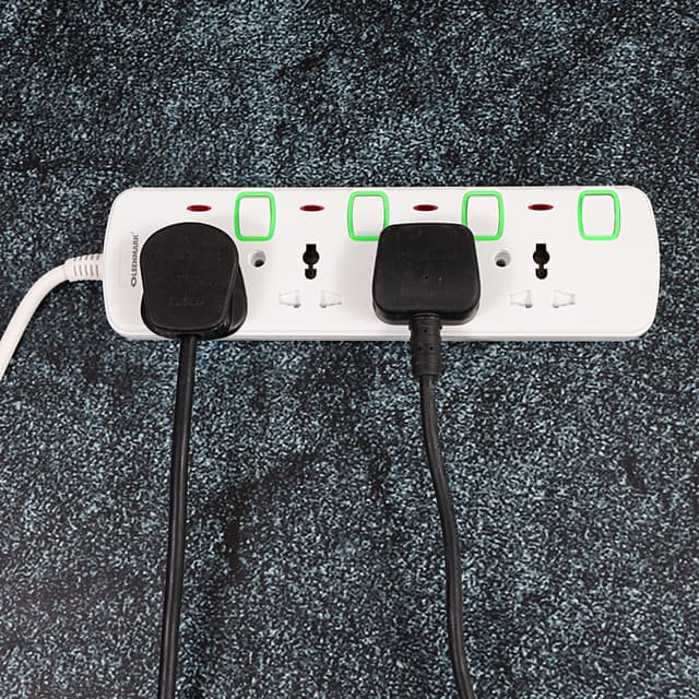 Olsenmark Extension Socket, 4 Way - 4M - Power Extension Socket -Multi Plug Power Cable- High Quality