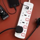 Olsenmark Extension Socket, 3 Way - 4M - Power Extension Socket -Multi Plug Power Cable- High Quality