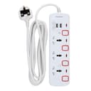 Olsenmark Extension Socket, 3 Way - 4M - Power Extension Socket -Multi Plug Power Cable- High Quality