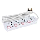 Olsenmark Extension Socket, 3 Way - 4M - Power Extension Socket -Multi Plug Power Cable- High Quality