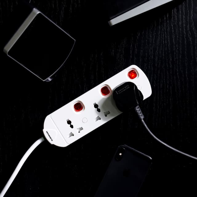 وصلة كهرباء بثلاث مآخذ 3 Way Ext socket - Olsenmark