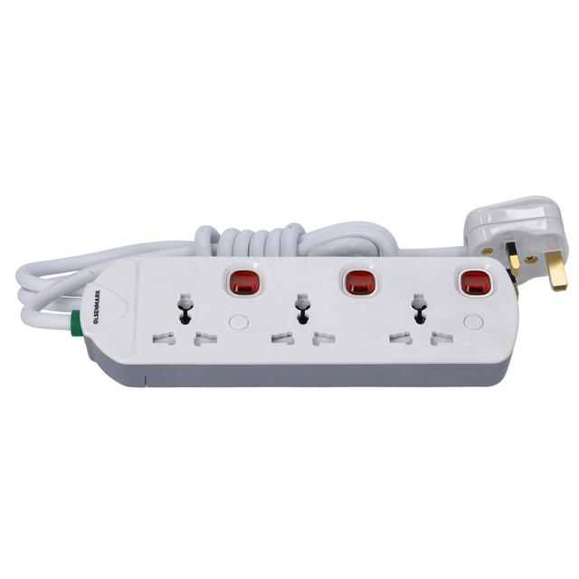 وصلة كهرباء بثلاث مآخذ 3Way Ext socket - Olsenmark - SW1hZ2U6Mzk0MDc2