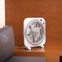 Olsenmark 12'' Box Fan - Powerful Personal Desk Box Fan With Copper Motor