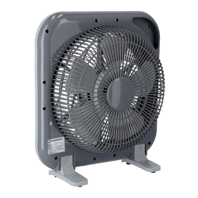 Olsenmark 12'' Box Fan - Powerful Personal Desk Box Fan With Copper Motor