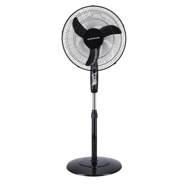 Olsenmark Stand Fan, 16 Inch - Strong Fan Guard - 5 Leaf Blades - Powerful