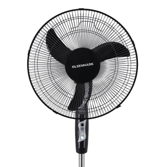 Olsenmark Stand Fan, 16 Inch - Strong Fan Guard - 5 Leaf Blades - Powerful