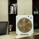 Olsenmark Box Fan, 12 Inch - 3 Speed Setting - 5 Leaf Strong Blade - Timer Function