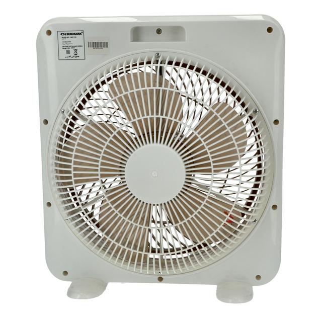 Olsenmark Box Fan, 12 Inch - 3 Speed Setting - 5 Leaf Strong Blade - Timer Function - SW1hZ2U6NDM0NjY3