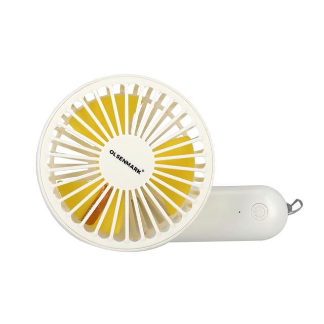 Olsenmark Rechargeable Mini Fan - Personal Portable Fan with 3 Speed Options - | Led Flash Light | Up to 4 Hours Working with 1200 MAH Battery | Quiet USB Travel Fan for Office, Home and Outdoors Use - SW1hZ2U6Mzg4Njcy