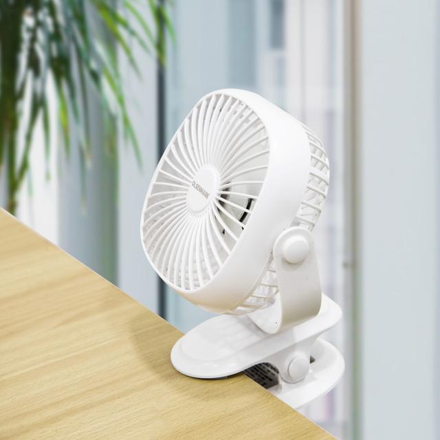 Olsenmark Rechargeable Multifunction Mini Fan, OMF1835 - Adjustable Angle, Use Clip & Table, Rechargeable Lithium Battery, LED Night Light, Brush Less Motor - SW1hZ2U6NDMyNDY4