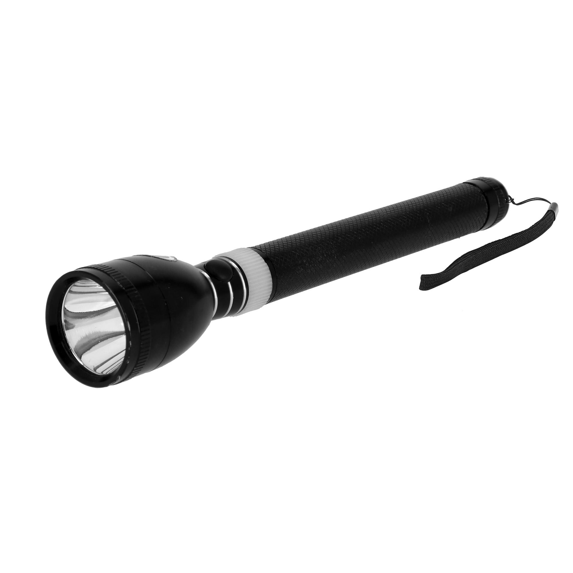 Olsenmark Rechargeable Led Flashlight - 2Aa Battery Of 700Mah Capacity - Machined Aircraft Aluminium