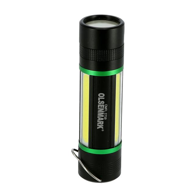 Olsenmark Rechargeable Led Flashlight - Super Bright Cree-Xpe White Color - Battery 1200Mah Lithium - SW1hZ2U6NDA2NzM3