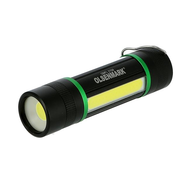 Olsenmark Rechargeable Led Flashlight - Super Bright Cree-Xpe White Color - Battery 1200Mah Lithium - SW1hZ2U6NDA2NzI5