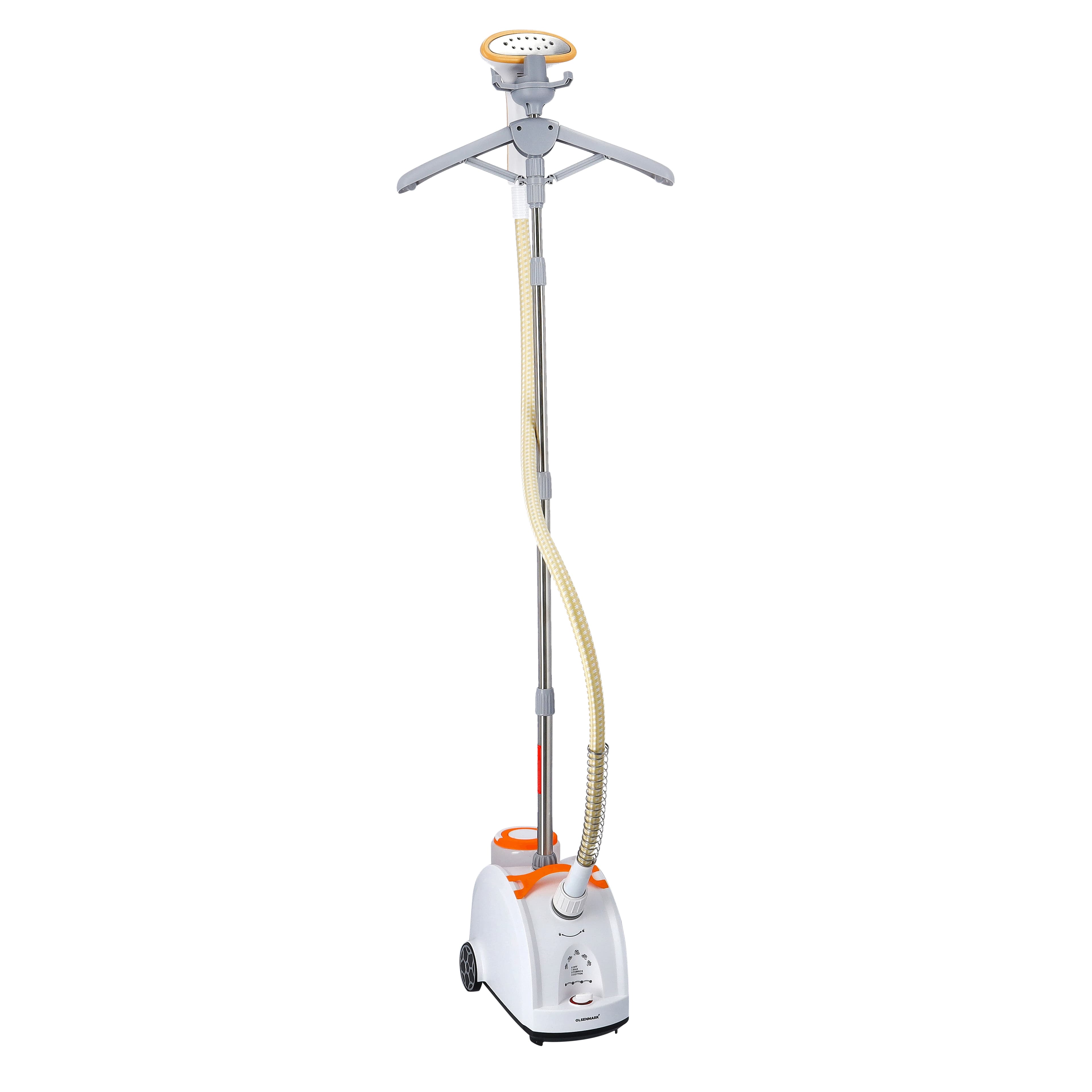 Olsenmark Garment Steamer, 1.1L - 360 Degree Rotating Stand & Foldable Hanger - Pp & Abs Material