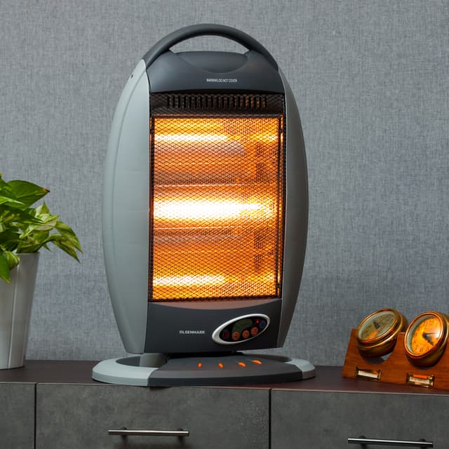 Olsenmark Halogen Heater,1200W - Variable Heating Temperatures - Safety Tip - Carry Handle - Pp - 182600