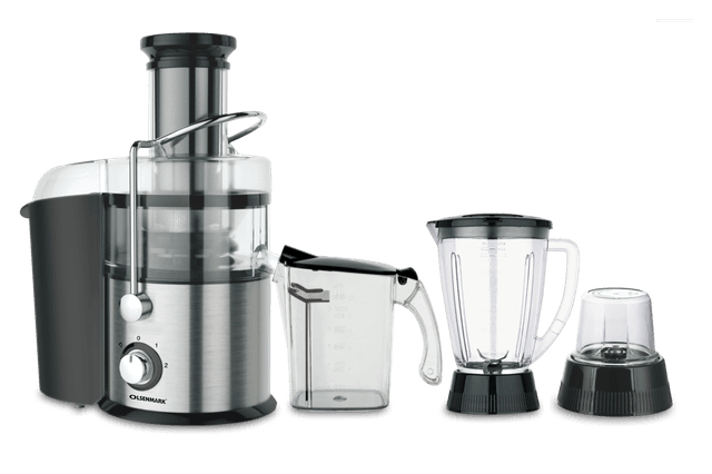 عصارة كهربائية 3في1 800W متعددة الإستخدامات Blender With Stainless Steel Housing, 3In1 Powerful Motor - Olsenmark