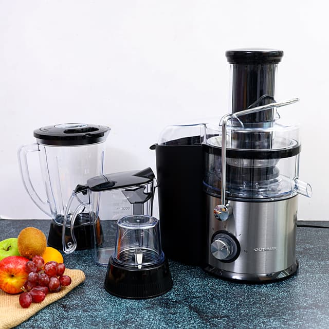 عصارة كهربائية 3في1 800W متعددة الإستخدامات Blender With Stainless Steel Housing, 3In1 Powerful Motor - Olsenmark