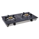 موقد غاز بشمعتين Tempered Glass Double Burner Gas Stove من Olsenmark