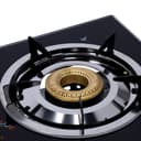 موقد غاز بشمعتين Tempered Glass Double Burner Gas Stove من Olsenmark