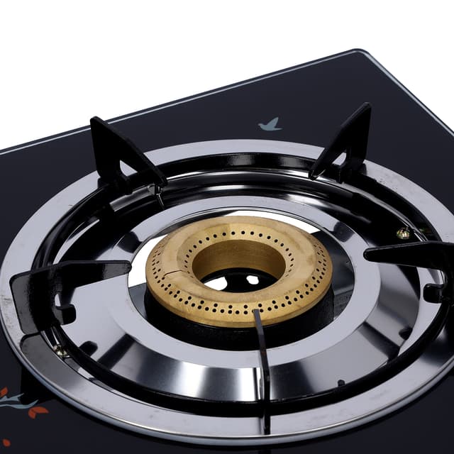موقد غاز بشمعتين Tempered Glass Double Burner Gas Stove من Olsenmark