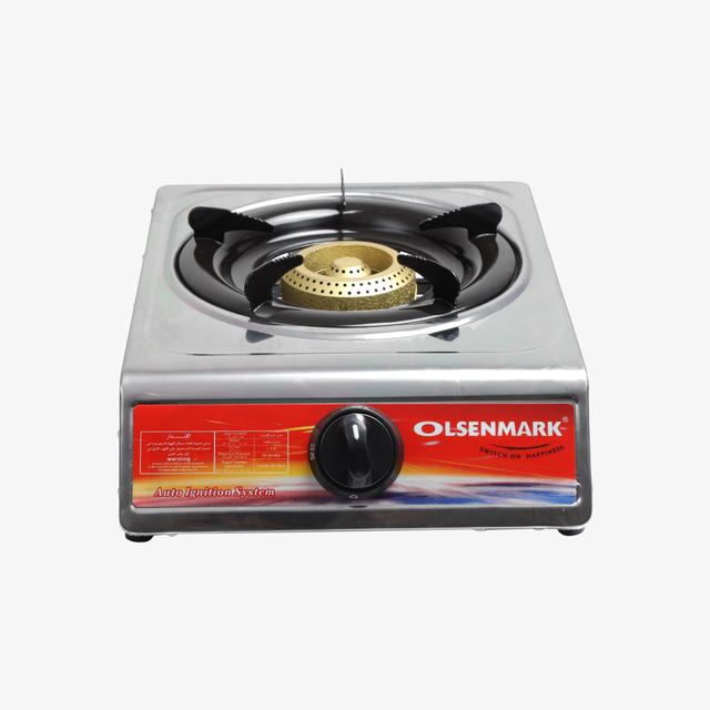 Olsenmark Stainless Steel Single Burner Gas Stove - Auto Ignition - Cast Iron Pan Burner - SW1hZ2U6NDM0Njgz