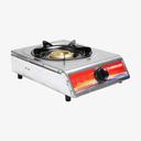 Olsenmark Stainless Steel Single Burner Gas Stove - Auto Ignition - Cast Iron Pan Burner - SW1hZ2U6NDM0Njk1