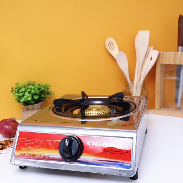 موقد غاز بشمعة واحدة Stainless Steel Single Burner Gas Stove من  Olsenmark
