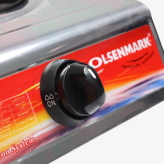 Olsenmark Stainless Steel Single Burner Gas Stove - Auto Ignition - Cast Iron Pan Burner - SW1hZ2U6NDM0NzAy