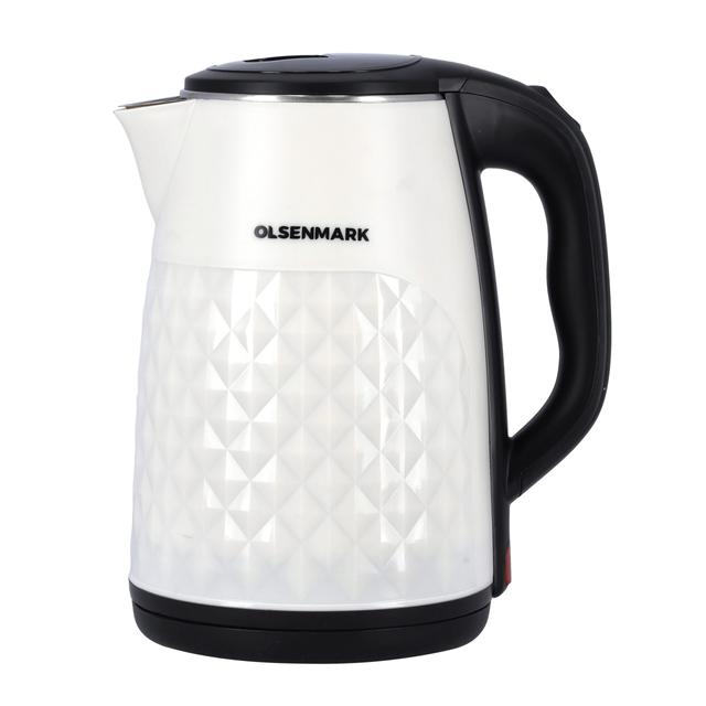 Olsenmark Electric Double Layer Kettle, 2L - Stainless Steel Interior Body - Cool Touch Plastic - SW1hZ2U6NDM1Mzg0