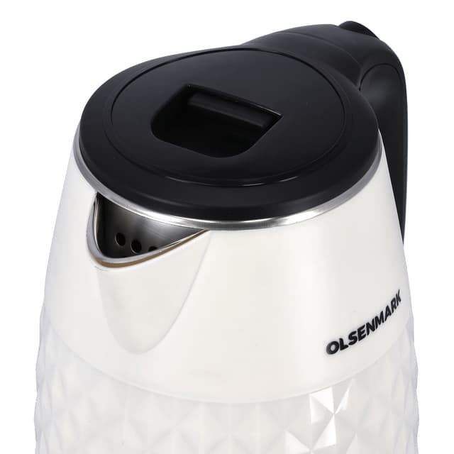 Olsenmark Electric Double Layer Kettle, 2L - Stainless Steel Interior Body - Cool Touch Plastic