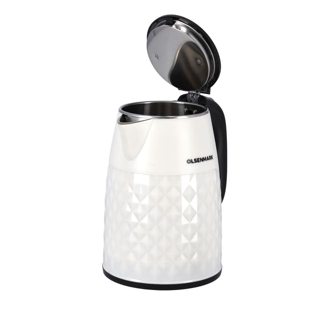 Olsenmark Electric Double Layer Kettle, 2L - Stainless Steel Interior Body - Cool Touch Plastic
